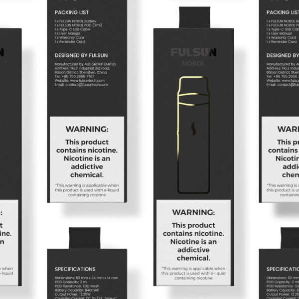 FULSUN Nobol Series – Slide-Out Premium Black Vape Kit Box-5