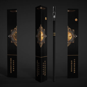 HUANGHELOU Luxusní černá kartonová trojúhelníková krabička na cigarety Hardpack-3