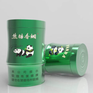 Panda Green Bamboo Style Cigarette Storage Tin