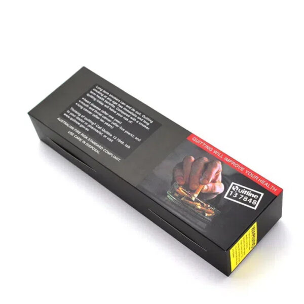 Plain Cigarette Box – "Quitting Will Improve Your Health" Warning, Australian Standard, 20 Stick Capacity, Matte Black, Dual Version (Man Blue/Man Green) - Image 4