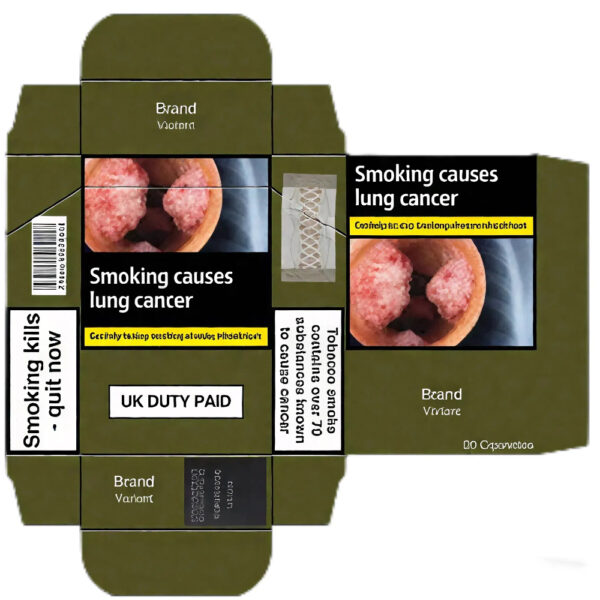 Plain Cigarette Box with SMOKING KILLS Warning-3