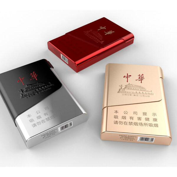 ZHONGHUA Luxury Embossed Metal Cigarette Box - Image 4