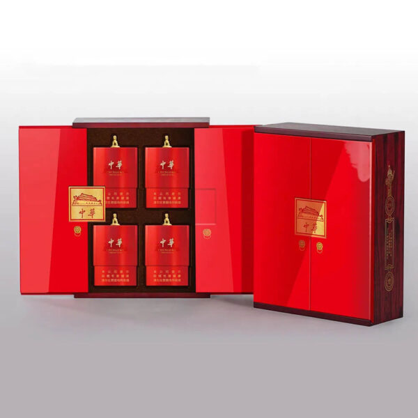 ZHONGHUA Luxury Red – Metal Cigarette Gift Box with 20-Stick Metal Cigarette Box - Image 3
