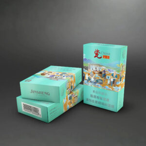 Green Porcelain-Themed Cigarette Box