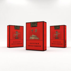 Chunghua klasiskā sarkanā un zelta cigarešu dāvanu kastīte-3